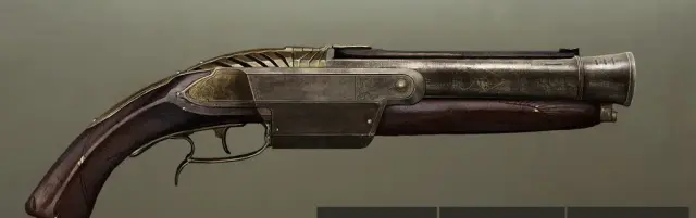 William’s blunderbuss in official weapon concept art