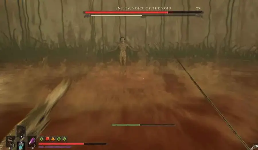 The Entity rising from the watery floor during its Phase One summoning sequence